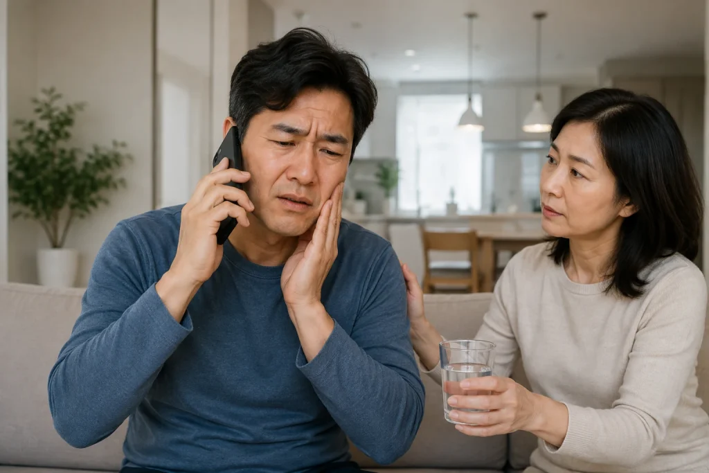 양산 치과 정보를 확인하는 생활 장면