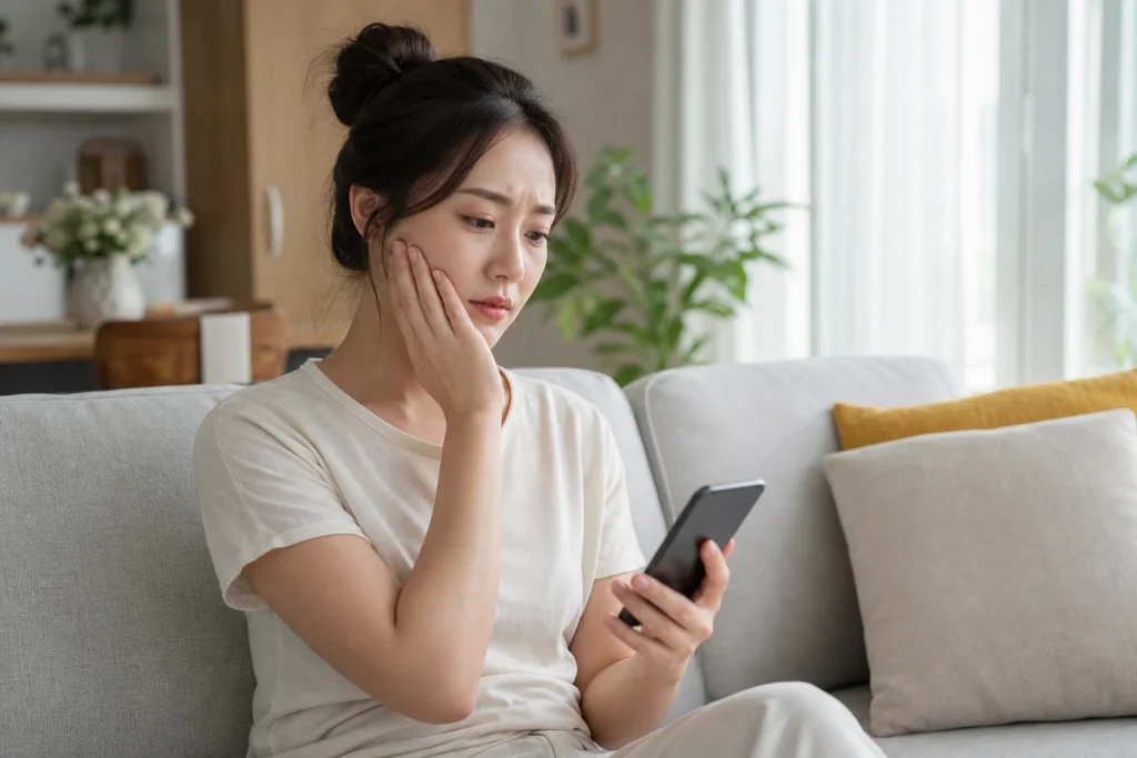 양산 치과 정보를 확인하는 생활 장면